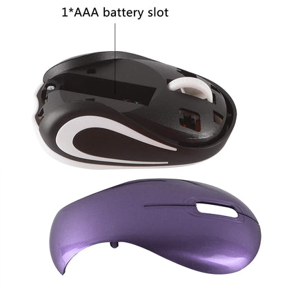 elec Space Mini Wireless Mouse for Kids, Portable Cordless Travel Mouse, Purple, Ideal for Ages 3-7, USB Receiver for PC/Laptop