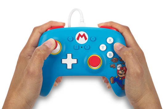 PowerA Nintendo Switch Wired Controller - Brick Breaker Mario, 10ft Detachable USB Cable, Officially Licensed, Model NSGP0198-01