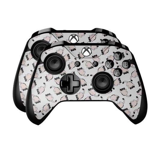 Skin Compatible with Microsoft Xbox One Controller (2 Pack) - Raining Cats - Premium 3M Vinyl Protective Wrap Decal Cover - Easy to Apply | Crafted in The USA by MightySkins