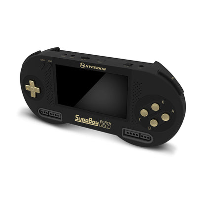 Hyperkin SupaBoy Portable Console for Super NES - Black/Gold, Model SUPABOY-S-BKGD