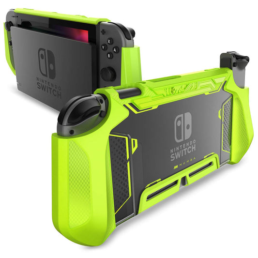 Mumba Blade Series Dockable Case for Nintendo Switch  Green  TPU Grip Protective Cover  Compatible with Switch and Joy-Con