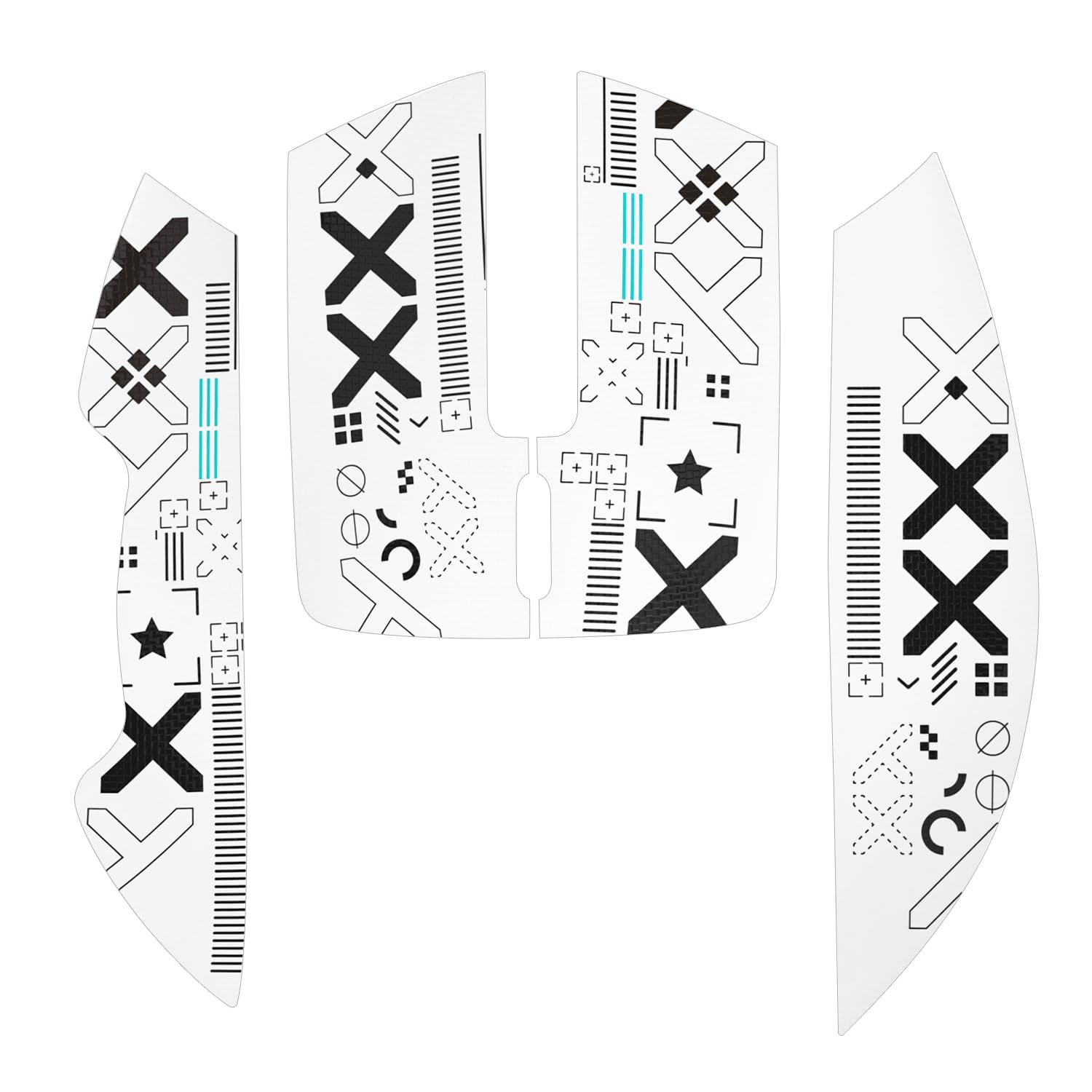ATTACK SHARK Mouse Anti-Slip Grip Tape for Superlight Wireless Gaming Mice Universal Fit  Sweat-Resistant  Elastic Side Grips  Effortless Application  Ultra-Thin Design (0.5mm/0.02in)- White