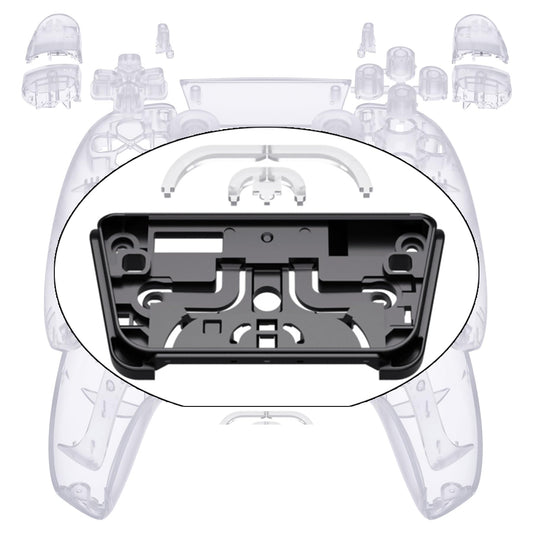 eXtremeRate Replacement Full Set Shell with Buttons Touchpad Cover  Custom Clear Decorative Trim Shell Front Back Plates Compatible with p 5 Controller BDM-030 BDM-040 BDM-050 Models