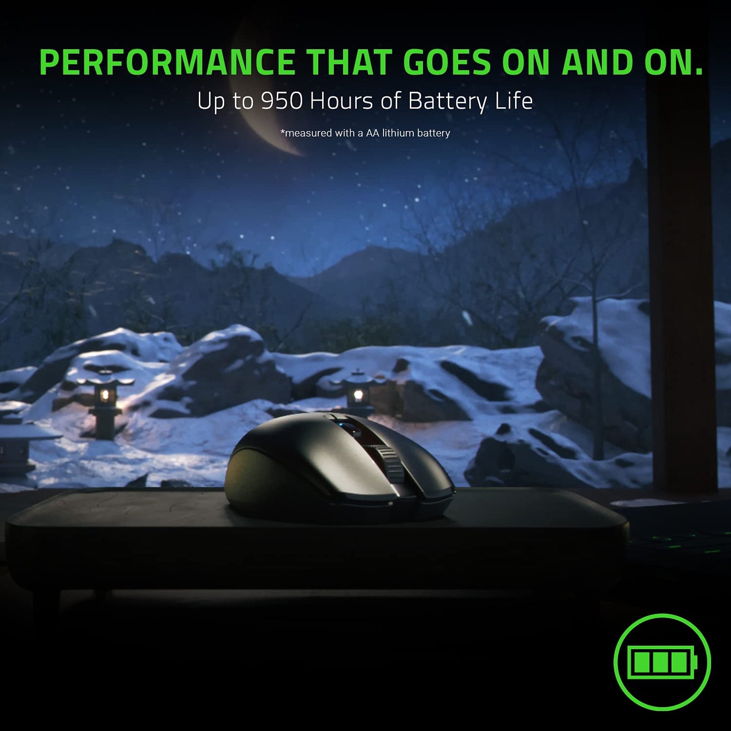 Razer Orochi V2 Wireless Gaming Mouse - Ultra Lightweight, 18K DPI, Up to 950hrs Battery Life, Classic Black, Model RZ01-03730100-R3U1