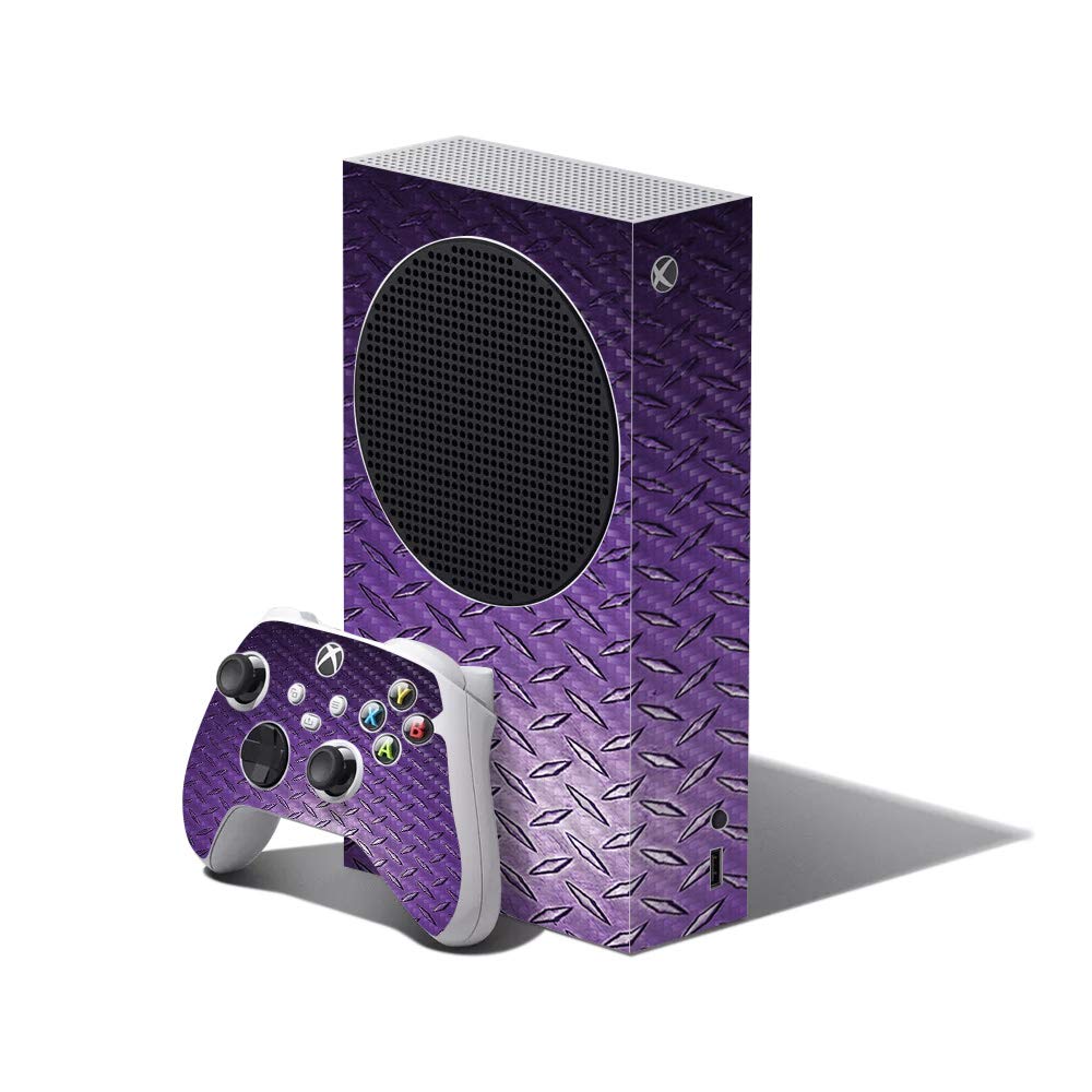 MIGHTY SKINS Carbon Fiber Skin Compatible with Xbox Series S Bundle - Purple Diamond Plate | Protective  Durable Textured Carbon Fiber Finish | Easy to Apply | Made in The USA