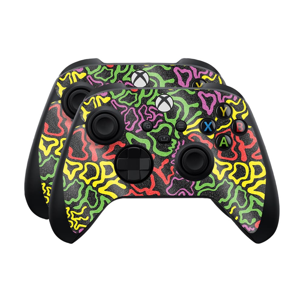 Glossy Glitter Skin Compatible with Microsoft Xbox Series X|S Controller (2 Pack) - Super Dope - Premium 3M Vinyl Protective Wrap Decal Cover - Easy to Apply | Crafted in The USA by MightySkins