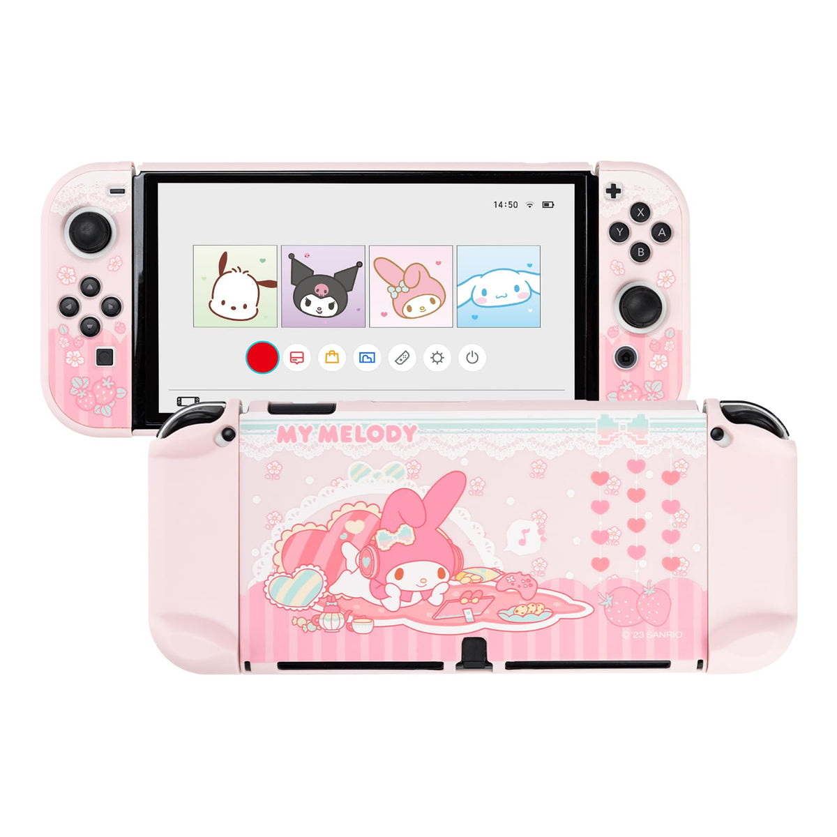 Kuitmor Switch Protective Case for Switch OLED  Kawaii Cartoon Slim Cover Case Hard PC Protective Shell Compatible with Switch OLED Console