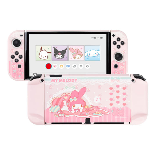 Kuitmor Switch Protective Case for Switch OLED  Kawaii Cartoon Slim Cover Case Hard PC Protective Shell Compatible with Switch OLED Console