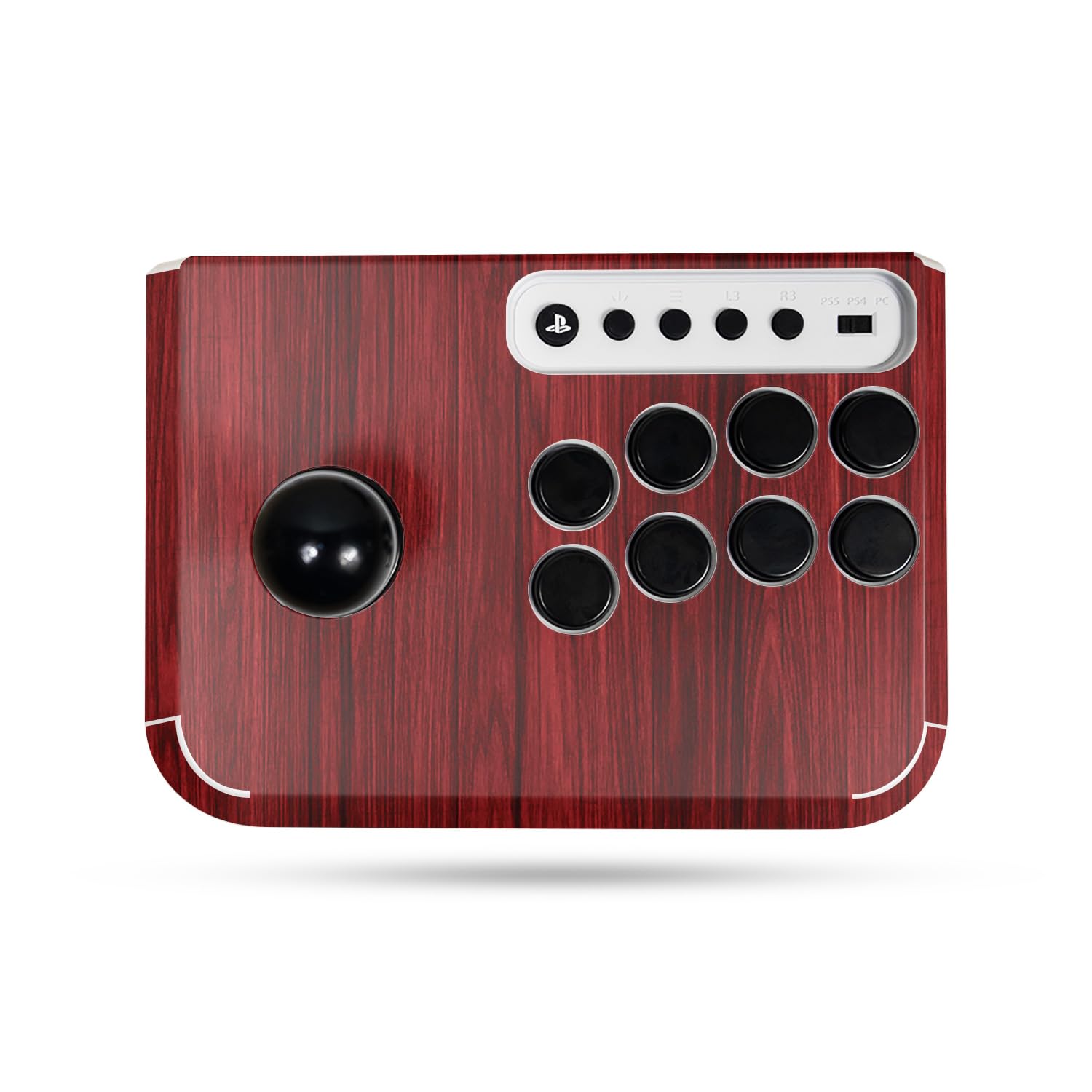 Gaming Skin Compatible with Hori Fighting Stick Mini (PS5  PS4  PC) - Cherry Grain - fine 3M Vinyl Protective Wrap Decal Cover - Easy to Apply | Crafted in The USA by MightySkins