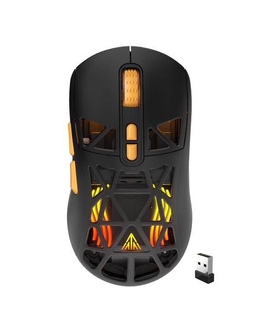 SOLAKAKA SM802 Wireless Gaming Mouse,10000 DPI,Tri-Mode Wired/BT 5.0/2.4GHz Wireless Mouse with Side Button, RGB Programmable Ma
