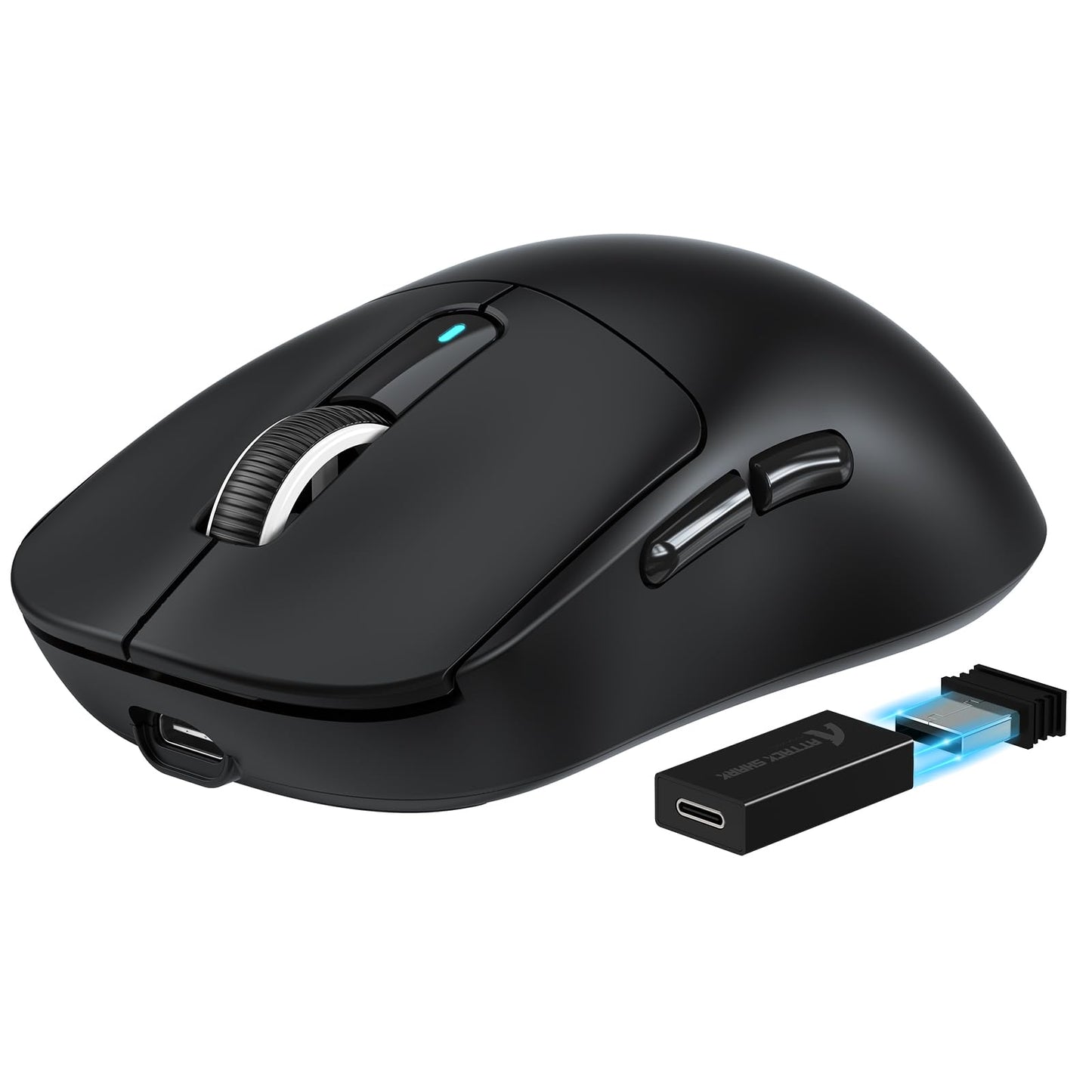 ATTACK SHARK X3PRO 4K/8K Lightweight Wireless Gaming Mouse with Tri-Mode(Wired/2.4GHz/BT) PAW3395 Optical Sensor 26K DPI Kailh GM8.0 Switch Long Battery 7 Buttons for PC/Laptop/Win/Mac(Black)