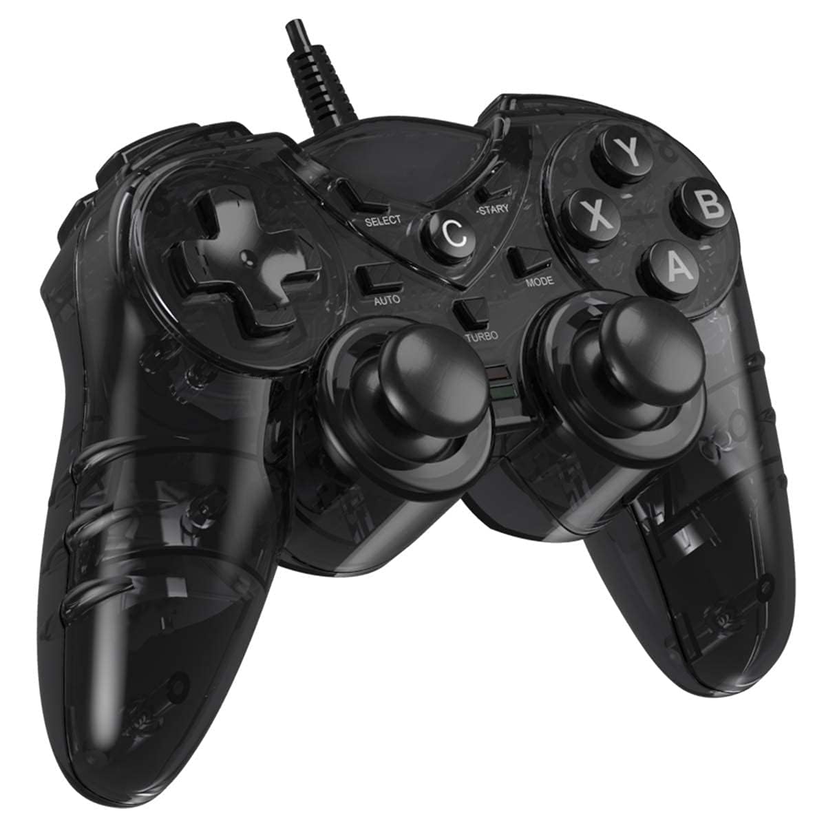 NBCP wired PS3 PC Game Controller TV Box USB Steam Gamepad joystick Joypad with Dual Vibration feedback Turbo Trigger for Windows 7/8 /8.1/10/ Laptop