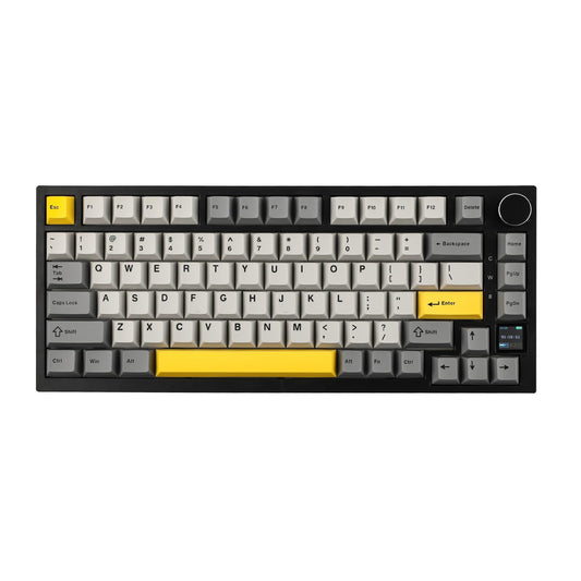 Ematerial nameAKER Ajazz AK820 Pro 75% Mechanical Keyboard  Gasket-Mounted Gaming Keyboard with TFT Smart Display&Knob  Bluetooth 5.1/2.4G Wireless/Type-C Wired Custom Keyboard (Grey  Gift Switch)