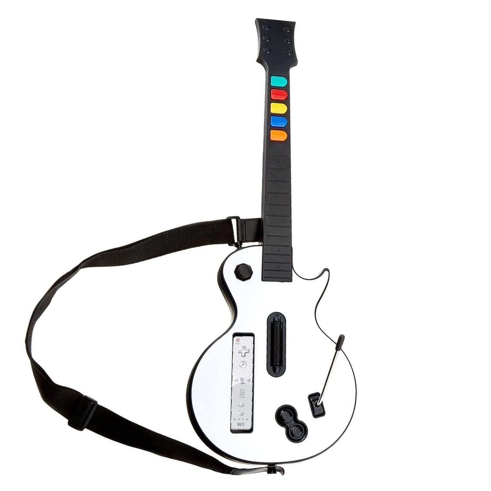 DOYO Wireless Guitar Controller for Wii - Compatible with Guitar Hero & Rock Band 2/3, White