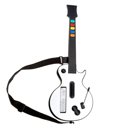 DOYO Wireless Guitar Controller for Wii - Compatible with Guitar Hero & Rock Band 2/3, White