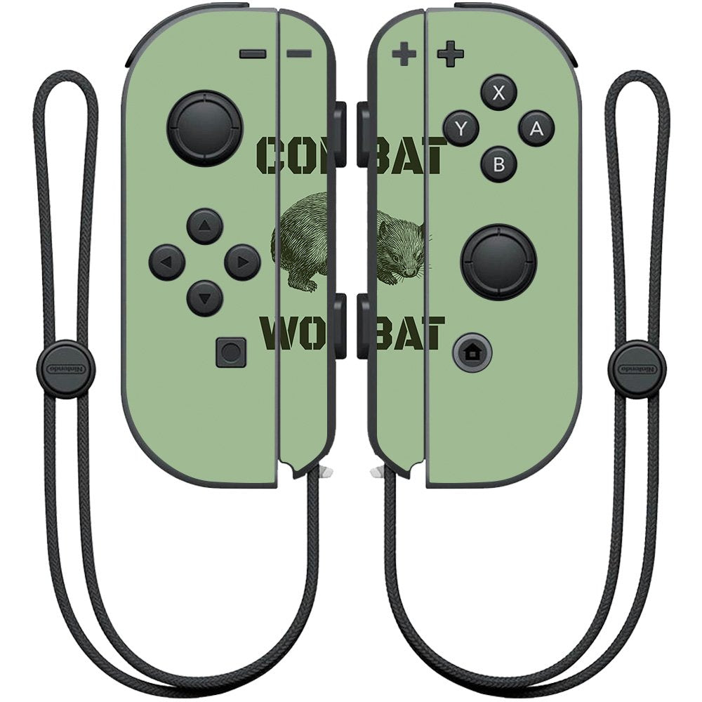 MightySkins Skin Compatible with Nintendo Joy-Con Controller - Combat Wombat | Protective, Durable, and Unique Vinyl Decal wrap 