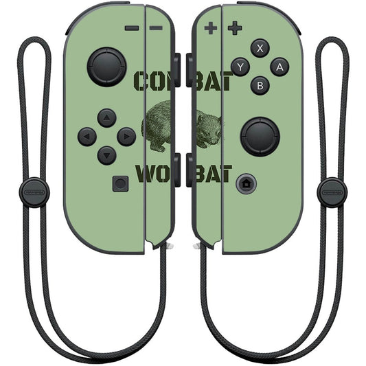 MightySkins Skin Compatible with Nintendo Joy-Con Controller - Combat Wombat | Protective, Durable, and Unique Vinyl Decal wrap 