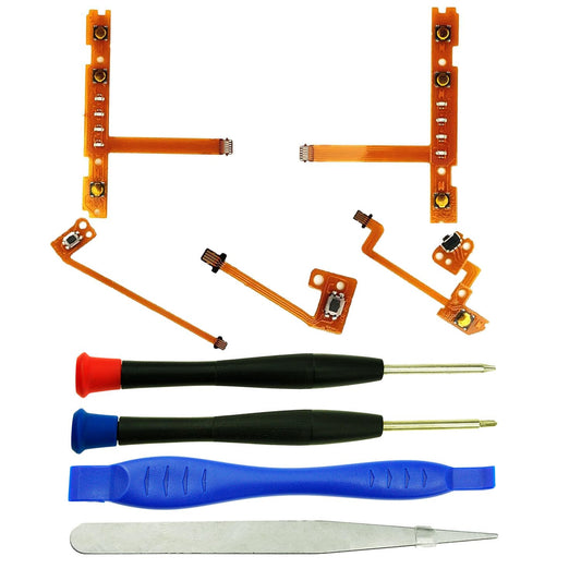 5 in1 Replacement Part Kit Button SL SR ZL ZR L Key Ribbon Flex Cable for Nintendo Switch Joy Con  For NS OLED Controller  Tools Included