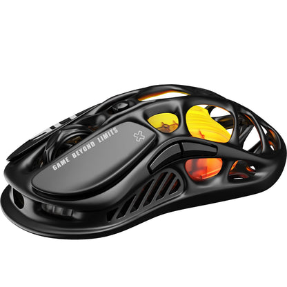 GravaStar M2 Wireless Gaming Mouse - 26,000 DPI, Lightweight, Stealth Black, 5 Programmable Buttons, Dynamic RGB Lights