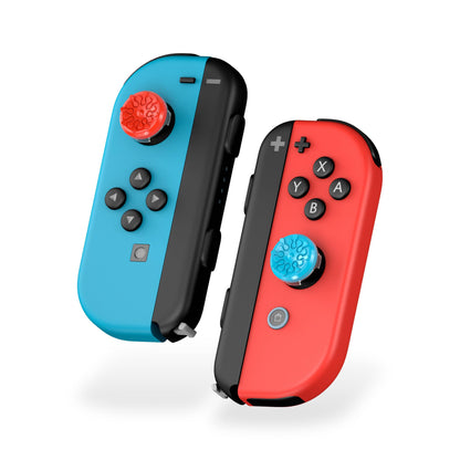 KontrolFreek Performance Thumbsticks for Nintendo Switch Joy-Con - Concave, Blue/Red, Model 1801-JOY