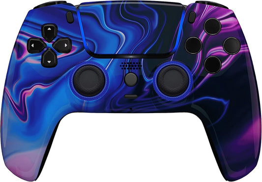 Custom Controllerzz Wireless Controller Compatible with PS5 - Multiple Designs Available (PS5 Blue & Purple Swirl)