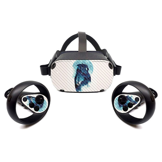 MightySkins Carbon Fiber Skin for Oculus Quest - Midnight Owl | Protective  Durable Textured Carbon Fiber Finish | Easy to Apply  Remove  and Change Styles | Made in The USA (CF-OCQU-Midnight Owl)