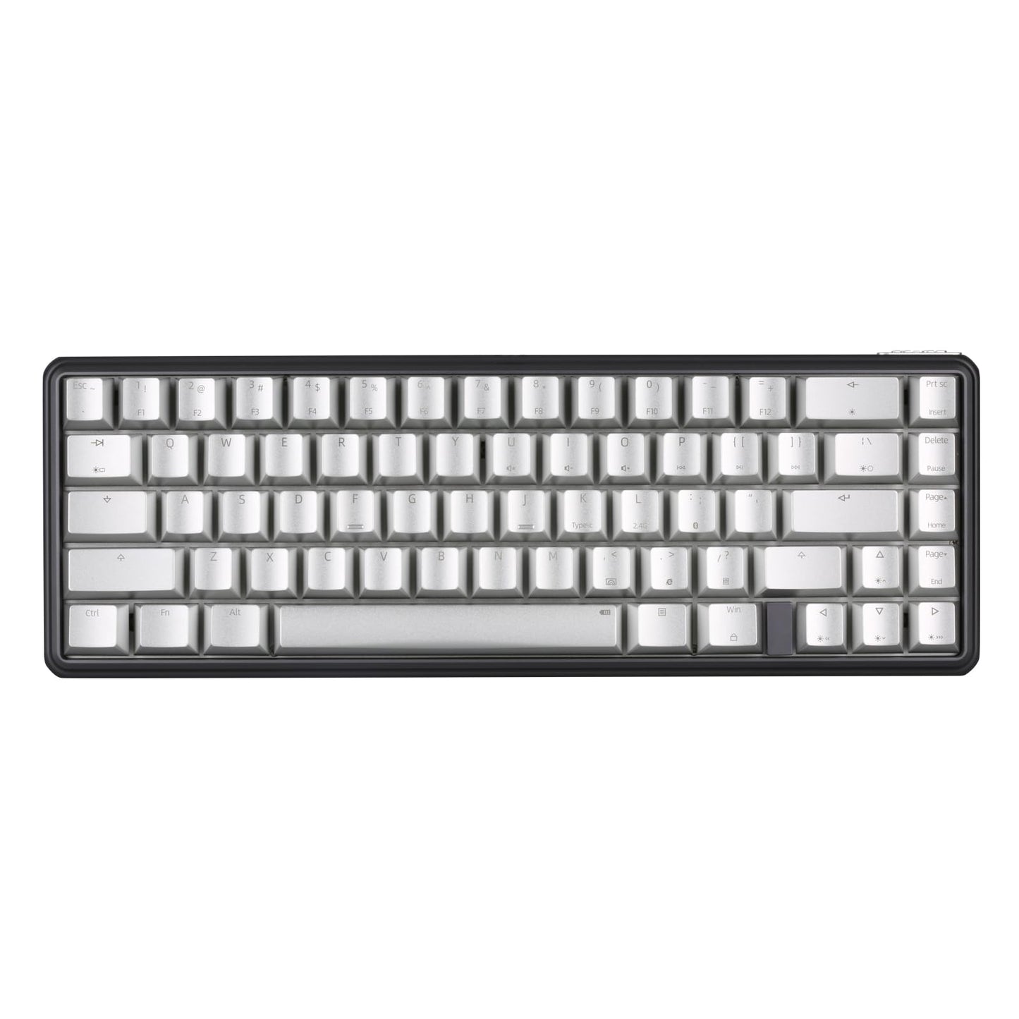 IROK CD67 RGB 60% Mechanical Gaming Keyboard - Hot-Swappable Red Switches, Wired, Full Metal Enclosure, Silver