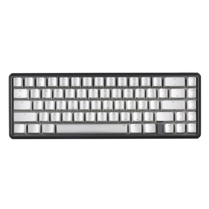 IROK CD67 RGB 60% Mechanical Gaming Keyboard - Hot-Swappable Red Switches, Wired, Full Metal Enclosure, Silver