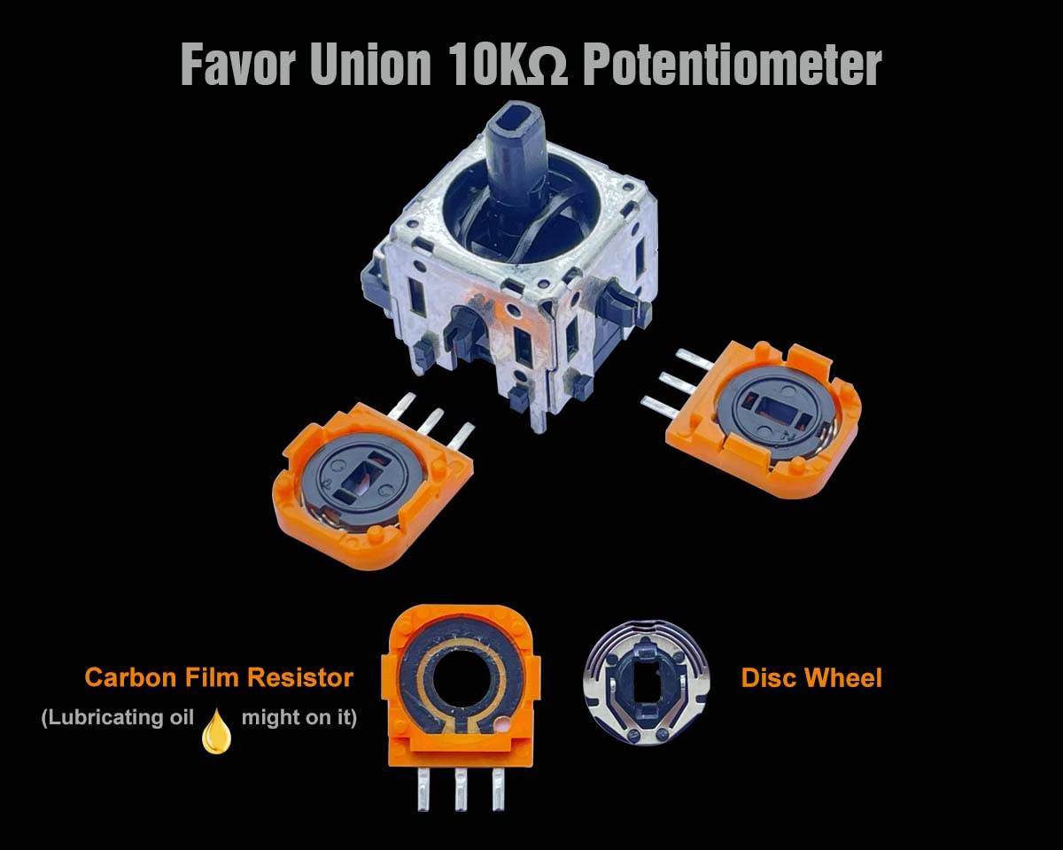 ElecGear 8X FU 10K Trimmer Potentiometer for PS3, PS4, Switch Pro Controllers - Favor Union 10KΩ Potentiometer Module