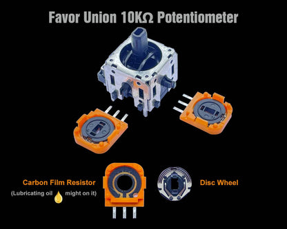 ElecGear 8X FU 10K Trimmer Potentiometer for PS3, PS4, Switch Pro Controllers - Favor Union 10KΩ Potentiometer Module