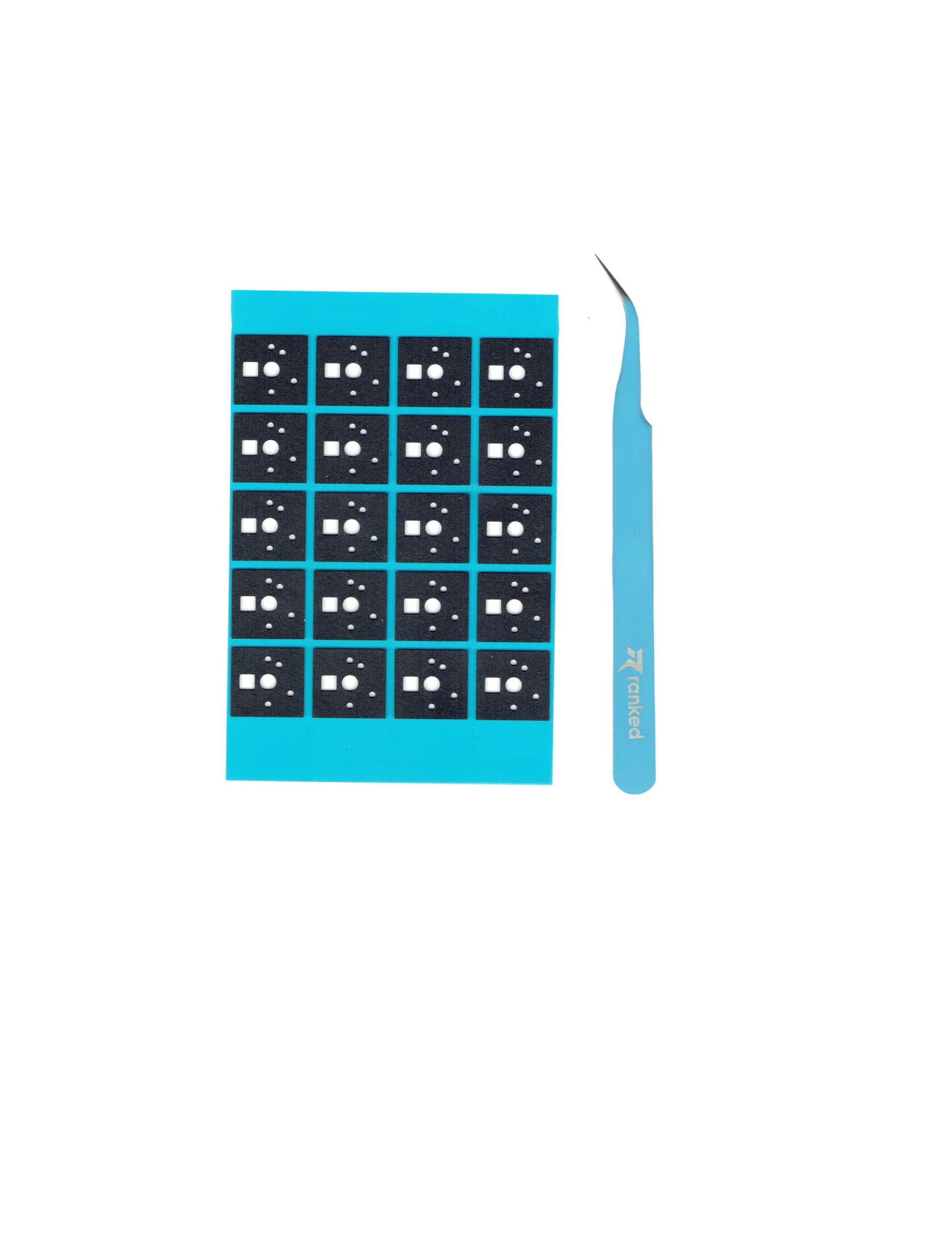 Ranked Premium Switch Pads Kit for DIY Custom Mechanical Keyboard | Poron Foam | 0.5mm Thick (Poron 240 Pcs + 2 Tweezers)