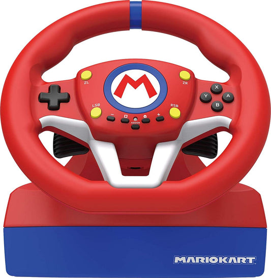 HORI Nintendo Switch Mario Kart Racing Wheel Pro Mini - Officially Licensed, Red, Model NSW-204U