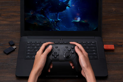 8Bitdo USB Wireless Adapter for Switch, Windows & Mac - Brown - Compatible with Xbox, PS5, PS4 Controllers