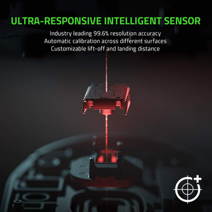 Razer Viper Ultimate Wireless Gaming Mouse - 20K DPI, 8 Programmable Buttons, Chroma Lighting, Classic Black, Model RZ01-03050200-R3U1