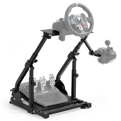 Marada Sim Racing Wheel Stand - Adjustable Height & Angle for Logitech G25/G27/G29/G920/G923, Thrustmaster T300/T248, Black, Model: raing rig 31