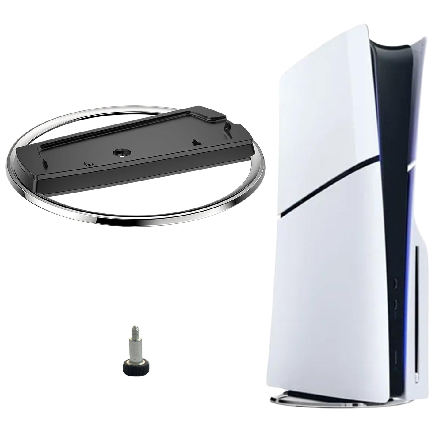 ASIEIT Vertical Stand for PS5 Consoles  PS5 Stand Vertical with Non-Slip Base  Compatible with Both Vertical and Horizontal Versions  Black