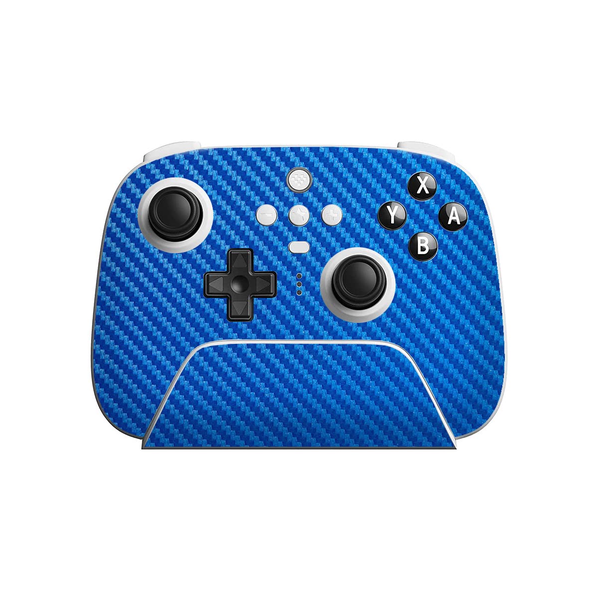 SopiGuard Sticker Skin for 8Bitdo Ultimate Wireless Controller Front and Buttons (Carbon Laguna Blue)