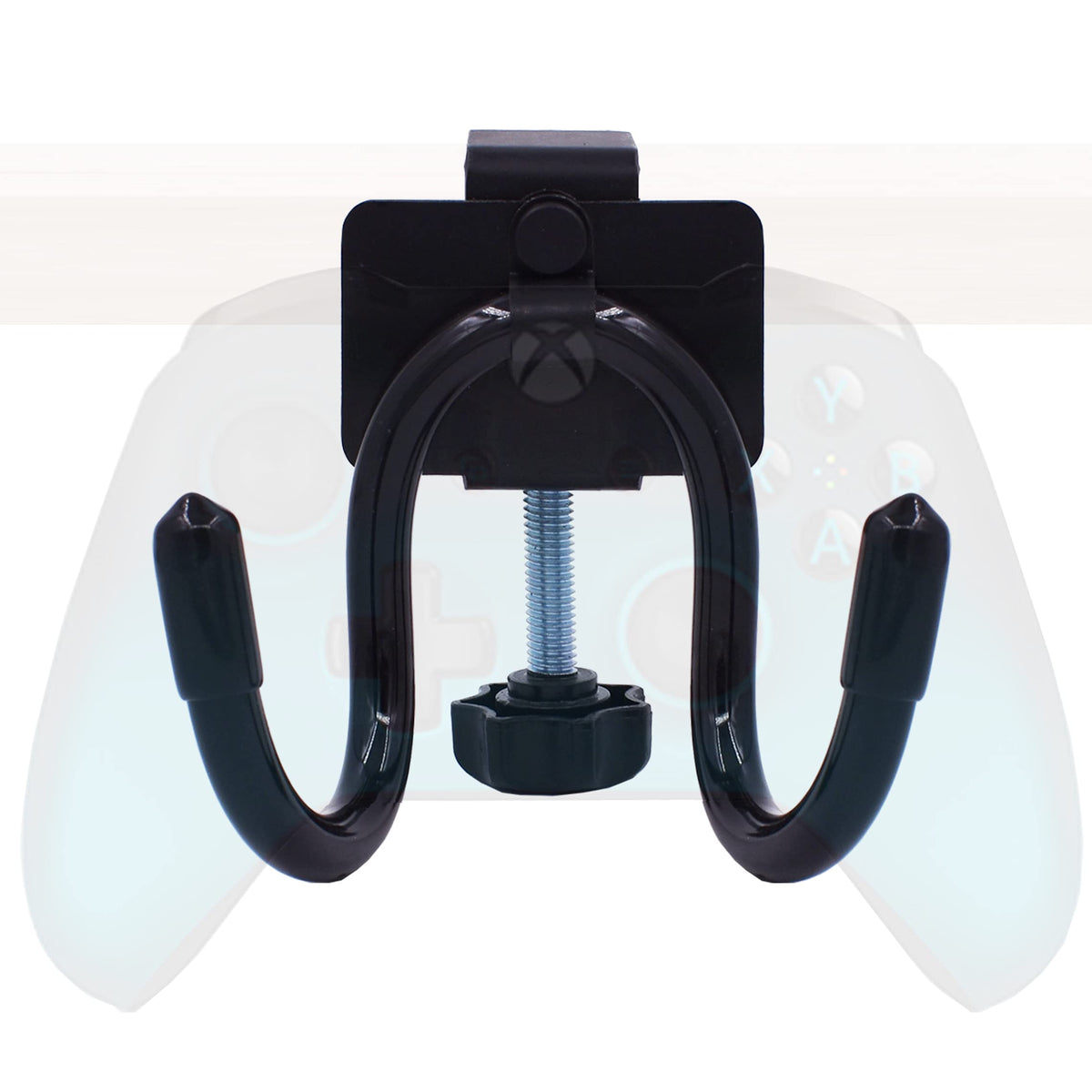 YYST Desk Mount Game Controller Holder Clamp On Hanger Holder Storage Rack Compatible with PS3/PS4/PS5/Xbox 360/Xbox One/S/X/fine design/Series S/Series X Controller  Pro Controller (1)
