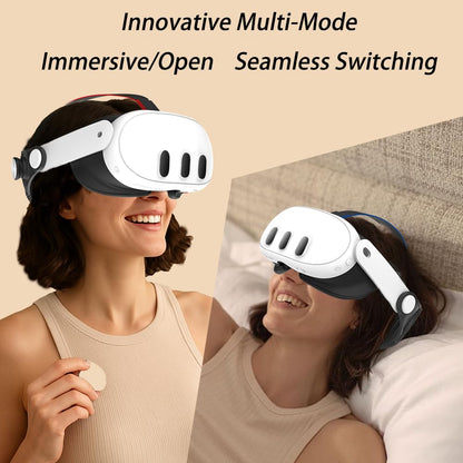 JYXEREM Adjustable Head Strap for Meta Quest 3 - Lightweight, Breathable Design, Black, Model MT02