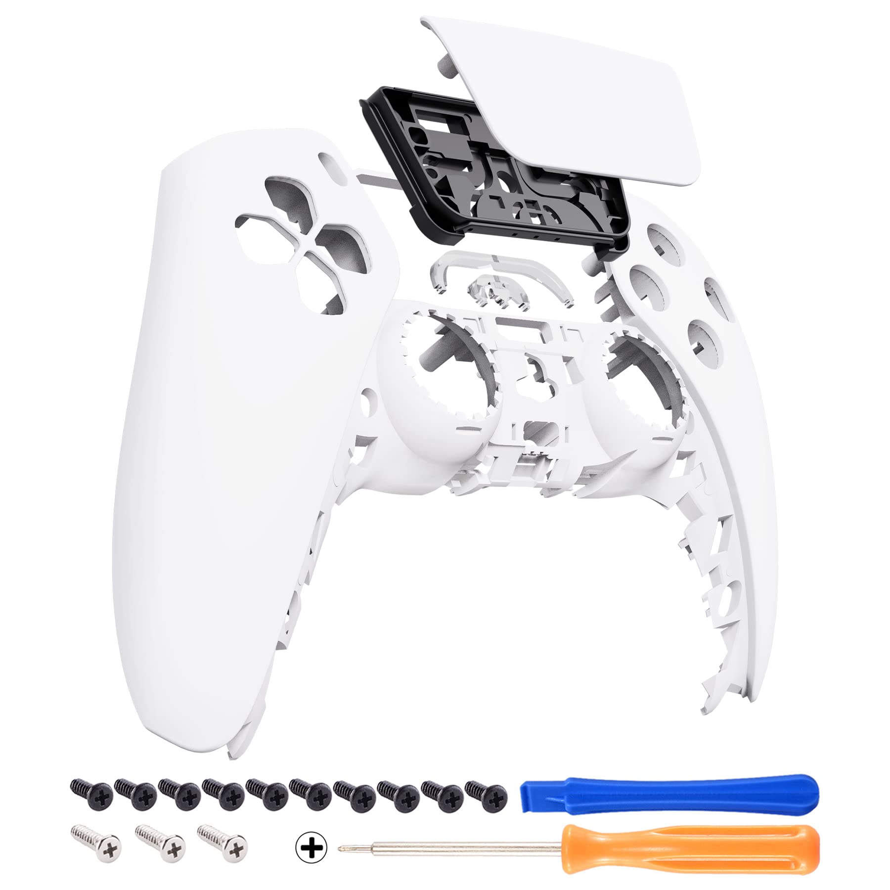 eXtremeRate White Touchpad Front Top Shell Compatible with ps5 Controller BDM-010 020 030 040 050  DIY Replacement Shell Custom Touch Pad Cover Compatible with ps5 Controller