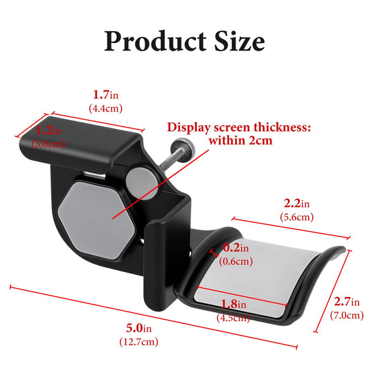 GEEKRIA Clamp-On Headphone Holder for Monitor, Screen-Mount, Black, 2 Pack, Compatible with Sennheiser, Bose, Beats, Razer, HyperX