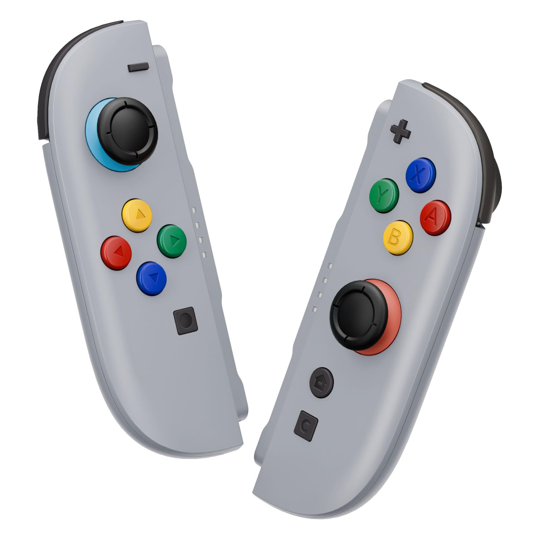 eXtremeRate DIY Replacement Shell Buttons for Joycon 2  Custom Full Set Housing Case + Decorative Strips + Middle Bracket + Buttons for Nintendo Switch 2 Controller - Deluxe Version - New Hope Gray