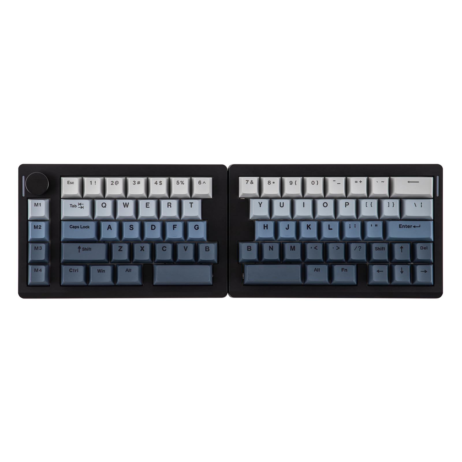 EPOMAKER Split70 Wireless Ergonomic Keyboard with QMK/VIA and Knob  Mechanical Gaming Keyboard with RGB  Hot-Swap  Creamy Linear Switch  PBT Keycap  Gasket  Mac Modifier  70% Split Layout (Black)