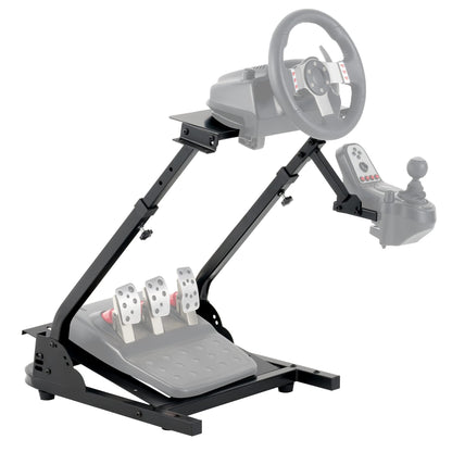 CO-Z Racing Wheel Stand - Foldable, Height Adjustable, Black, Compatible with Logitech G920/G29 & Thrustmaster T80/T150 Gaming Wheels