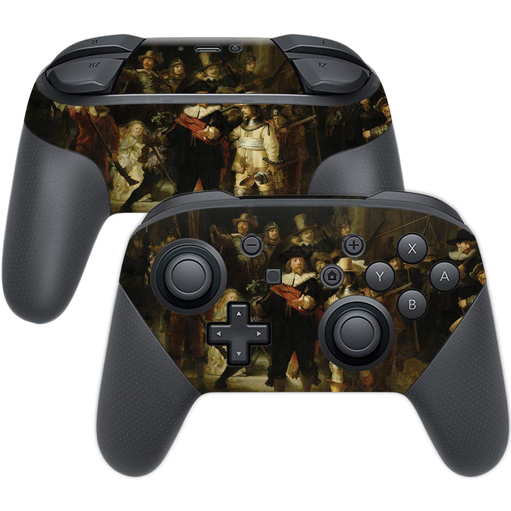 MightySkins Skin Compatible with Nintendo Switch Pro Controller - The Nightwatch | Protective, Durable, and Unique Vinyl Decal w