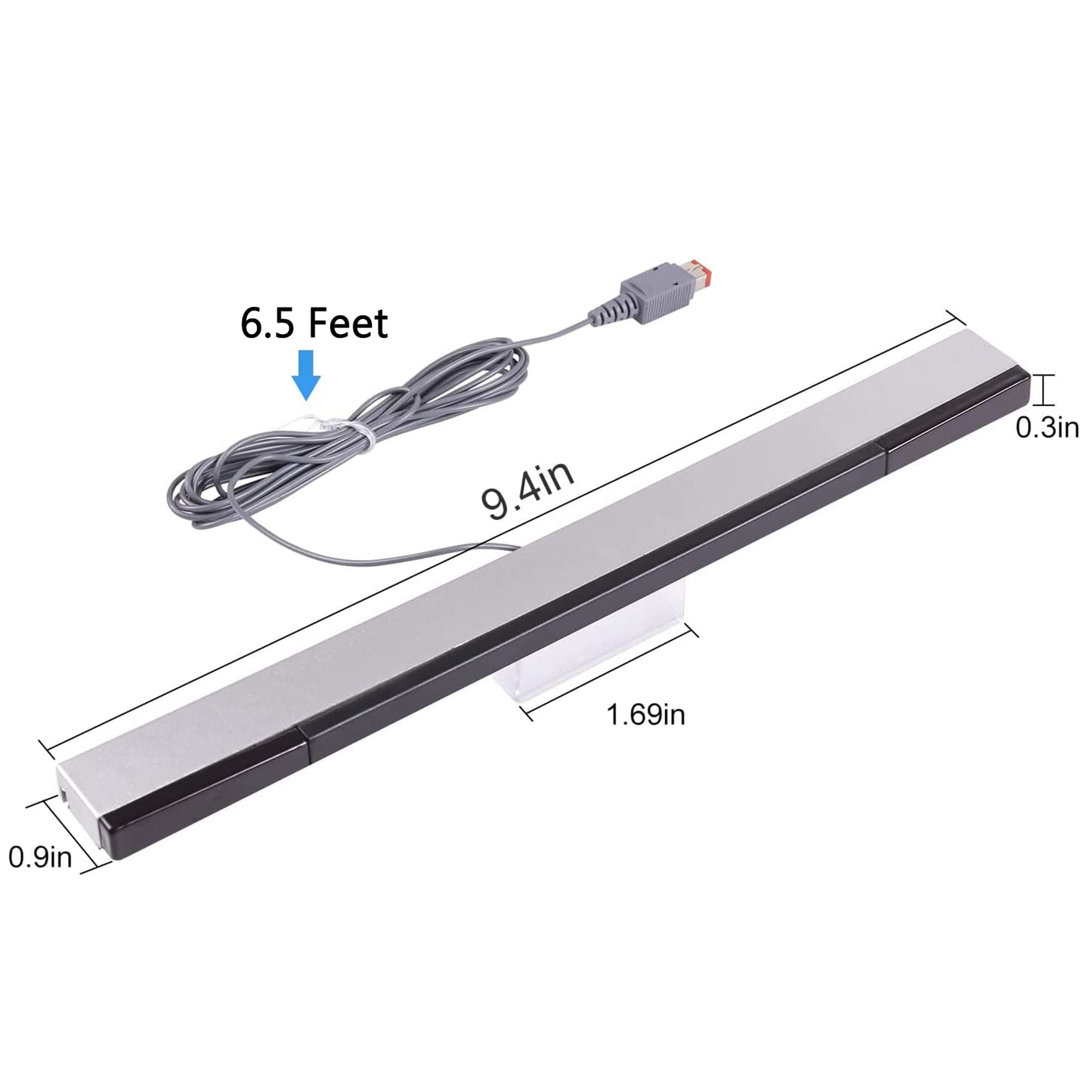 JINHEZO Wired Infrared Sensor Bar for Nintendo Wii Controller - 1 Count, White, Model: JINHEZO-WII Sensor Bar001