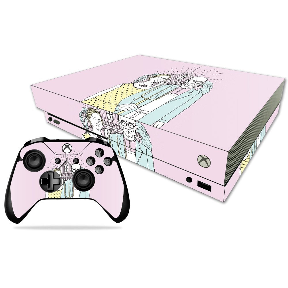MIGHTY SKINS Xbox One X Skin - American Gothic Pop Vinyl Decal Wrap, Easy to Apply & Remove, Protective Cover, Model MIXBONXCMB