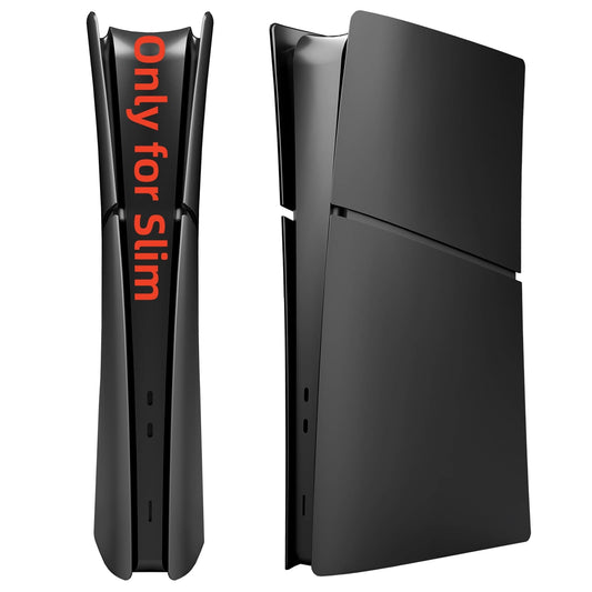 Slim Digital Edition Cover Plates for New PS5 Slim Console  Shell Panels Compatible with New PlayStation 5 Slim Accessories Protective Replacement Faceplate (Black)