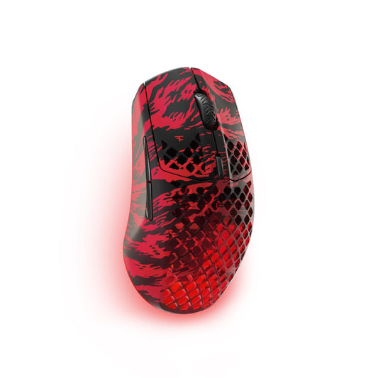 SteelSeries Aerox 3 Wireless: Faze Clan Edition - Holey RGB Gaming Mouse - 18K DPI TrueMove Air Optical Sensor - Ultra-Lightweight Water Resistant Design