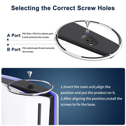 Zaievo PS5 Pro Vertical Stand - Black Aluminium Alloy Console Bracket with Anti-Slip Pads, Space Saving Design, Size S
